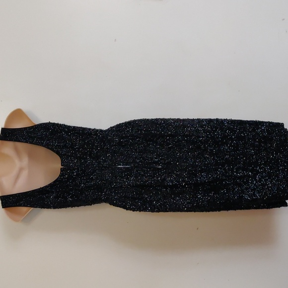 Strange Overly Sequinned Black Vintage Cocktail Dress Handsewn? Small ODD Beaded - Picture 2 of 16
